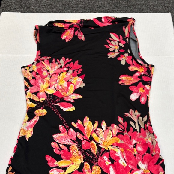 Dana Buchman Floral Sleeveless Women's Top - Black and Pink - Picture 9 of 9